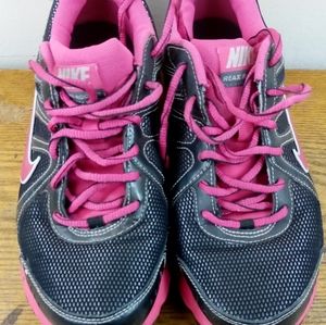 Nike sneakers size 9 pink and black women
